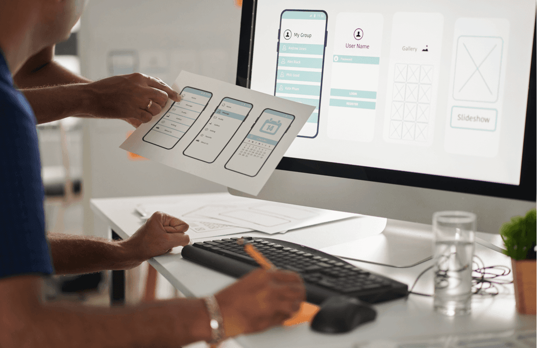 App redesign process illustration