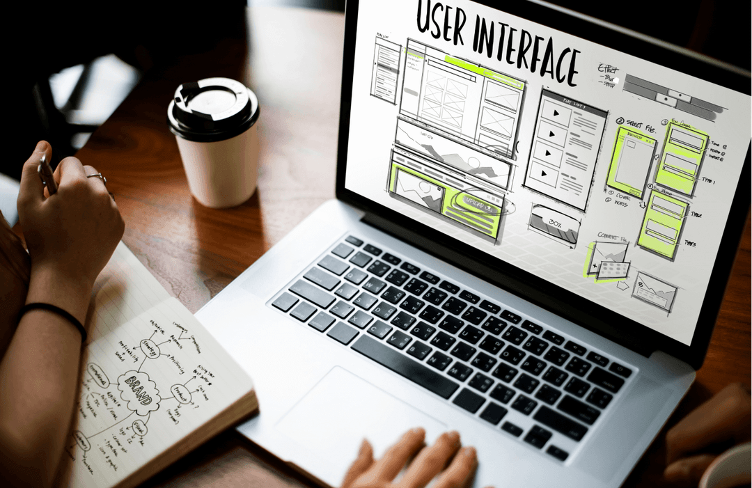 Modern web app design illustration